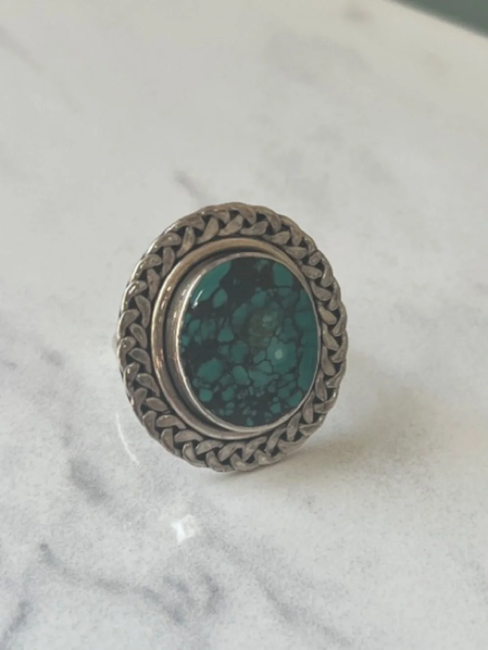 Sterling Silver Turquoise Ring size 9
